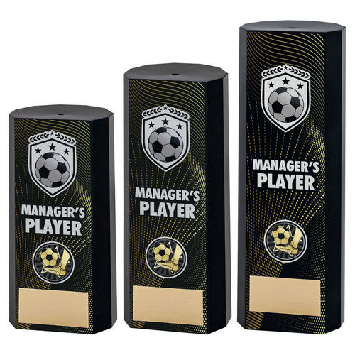BLACK PLASTIC FILLED COLUMN FOOTBALL MANAGERS PLAYER (1in CEN)