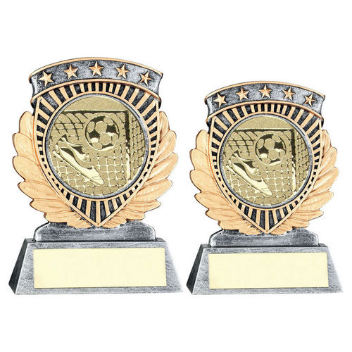 PEW/GOLD 5 STAR HOLDER WITH FOOTBALL INSERT & PLATE