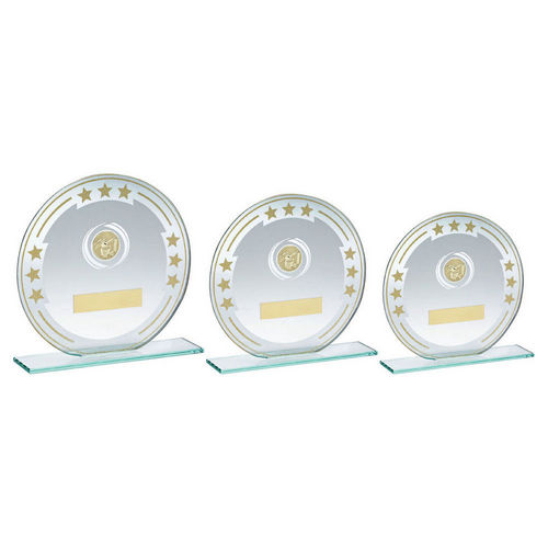 JADE/SILVER/GOLD ROUND GLASS WITH BASKETBALL INSERT AND PLATE