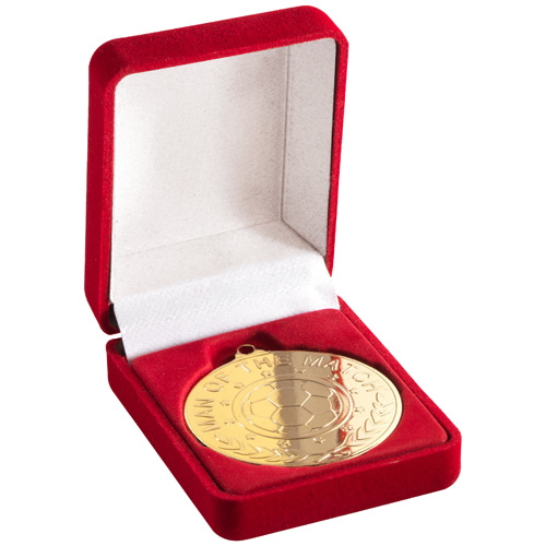 DELUXE RED MEDAL BOX (40/50MM RECESS) 3in