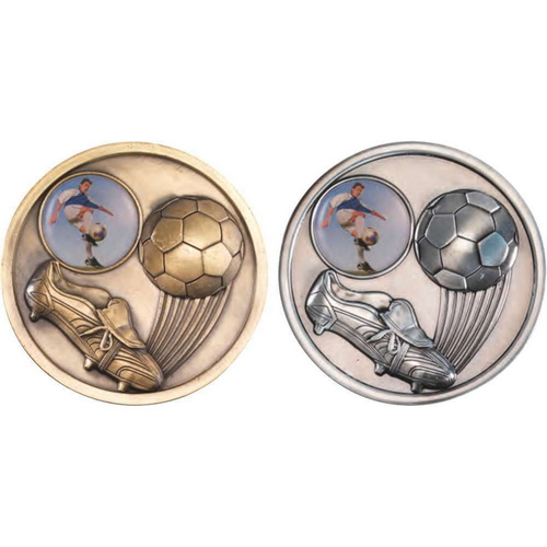 FOOTBALL AND BOOT MEDALLION (1in CENTRE) 